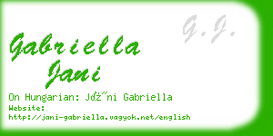 gabriella jani business card